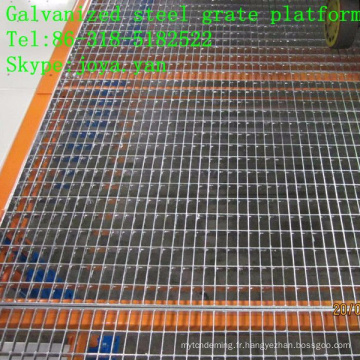 Plate-forme de grille en acier galvanisée